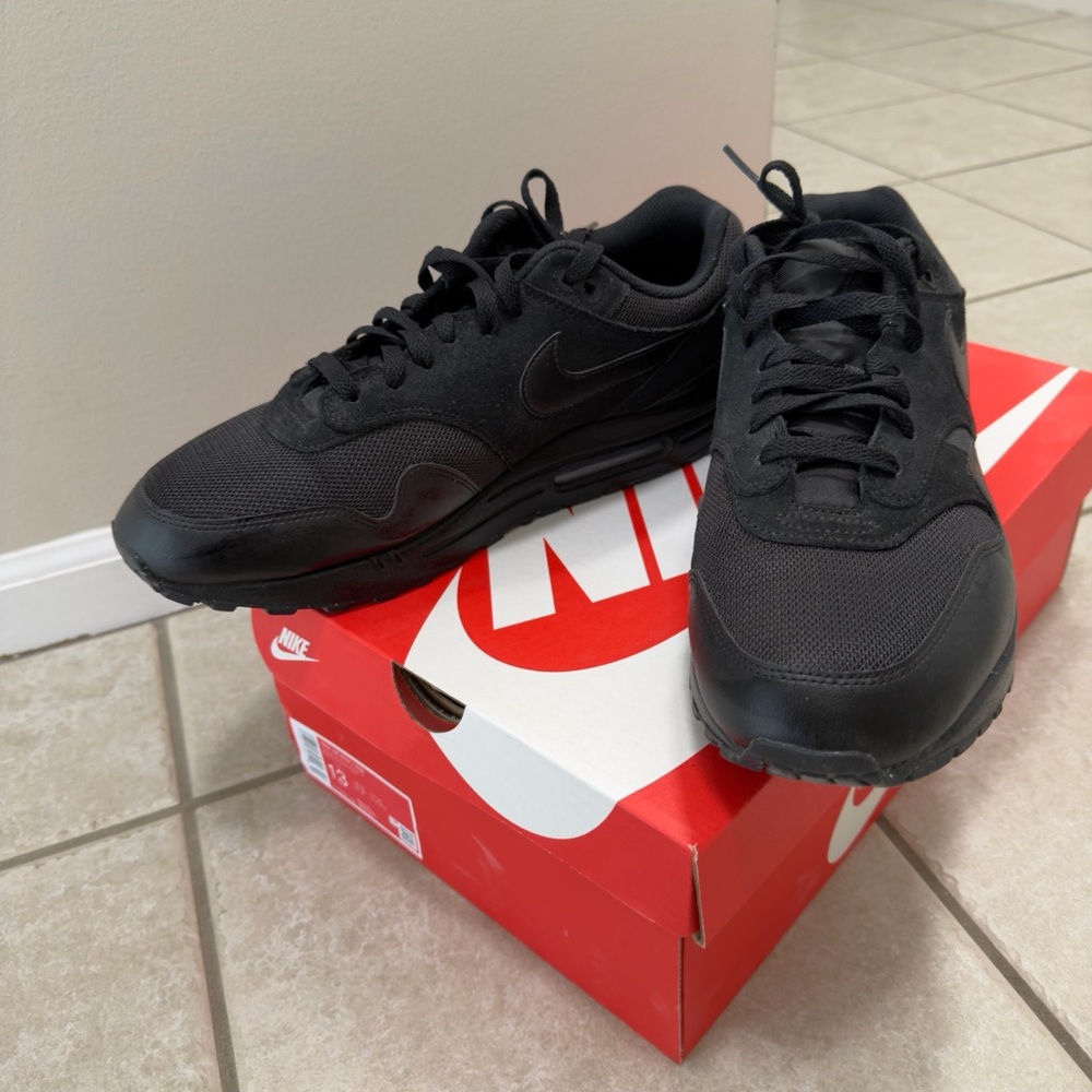 Nike Air Max 1 Men's All-Black Sneakers